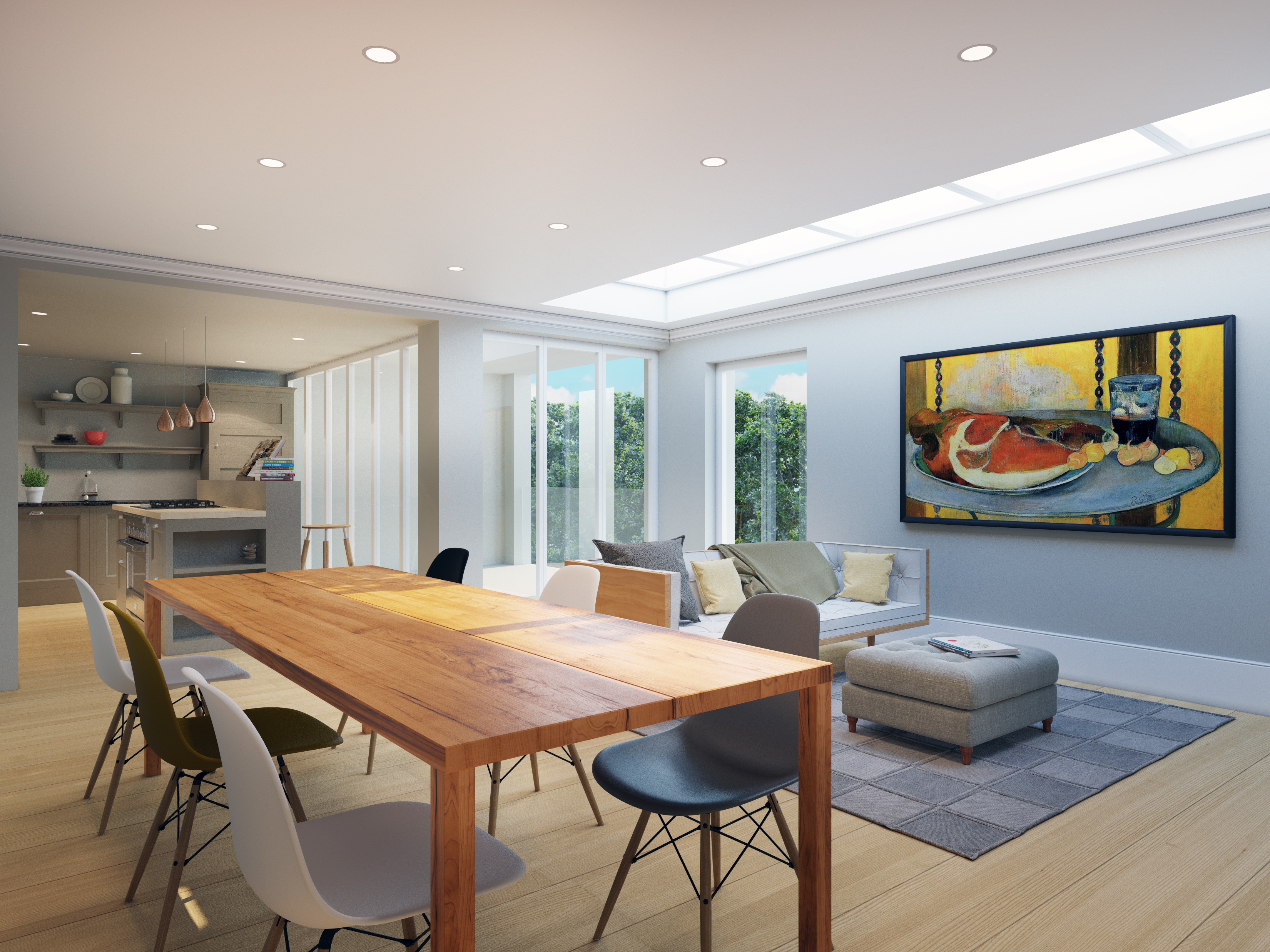 Kitchen and living